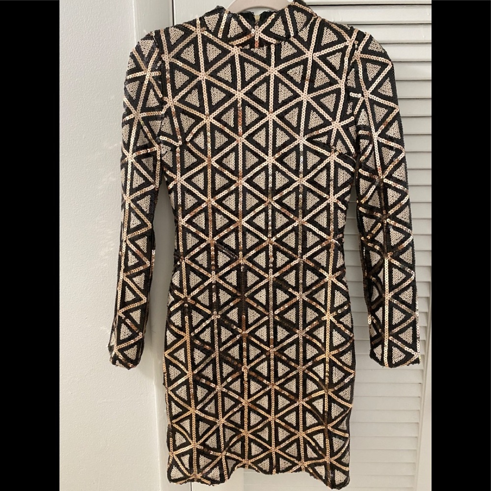 Lulus Rose Gold and White Sequin dress